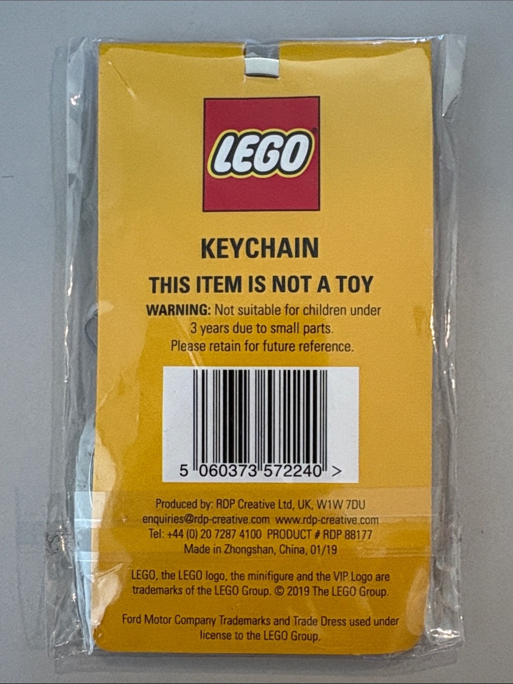 Lego VIP 2019 Collector Ford Mustang Keychain - Picture 2 of 4